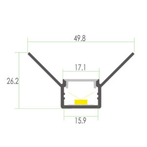 Profilé d'angle aluminium Lumtech LT-CT6