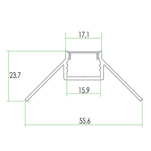 Profilé d'angle aluminium Lumtech LT-CT7