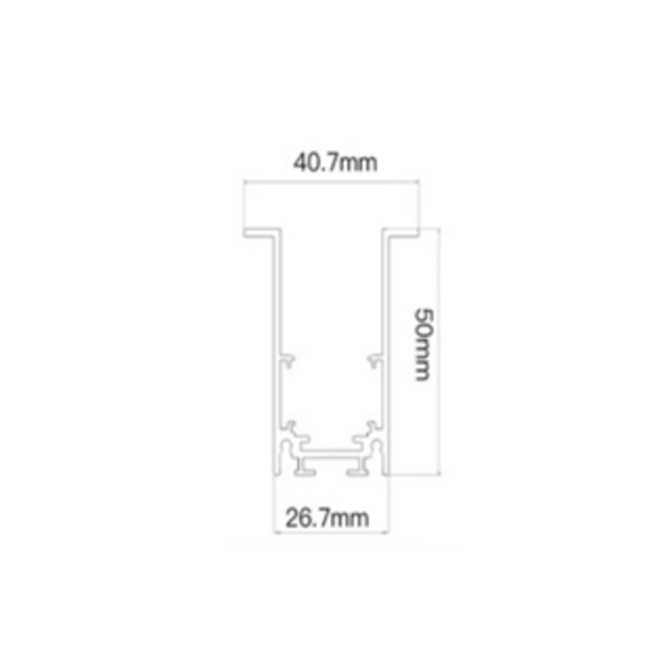 Rail magnétique encastré LT-004276 dimension