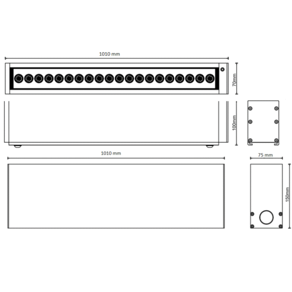wallwasher 36W LT-004433-1M DIMENSION