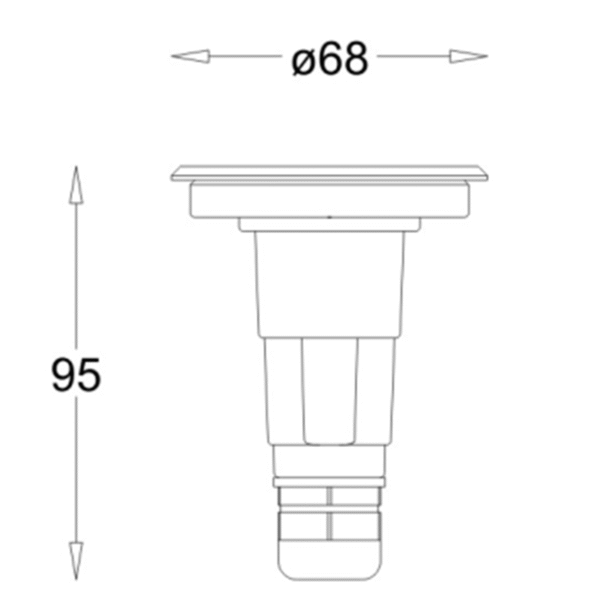 SPOT 3W PISCINE ENCASTRE LT-004191 IP68 DIMENSION